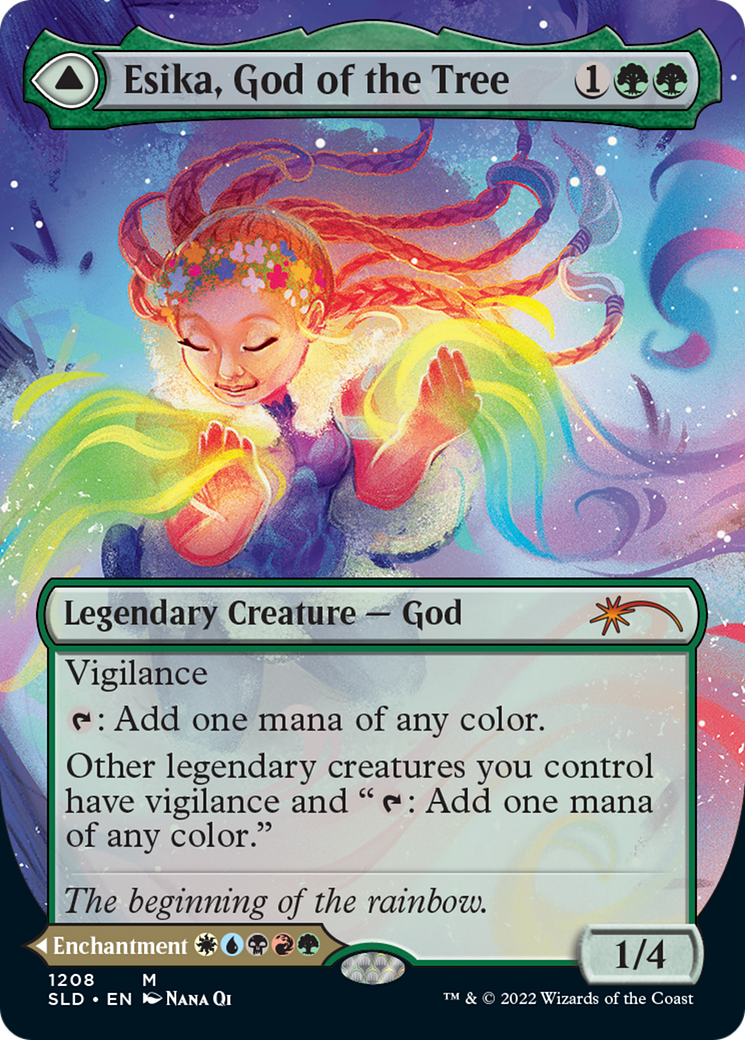Esika, God of the Tree // The Prismatic Bridge (Display Commander) (Borderless) [Secret Lair: From Cute to Brute] | Tabernacle Games