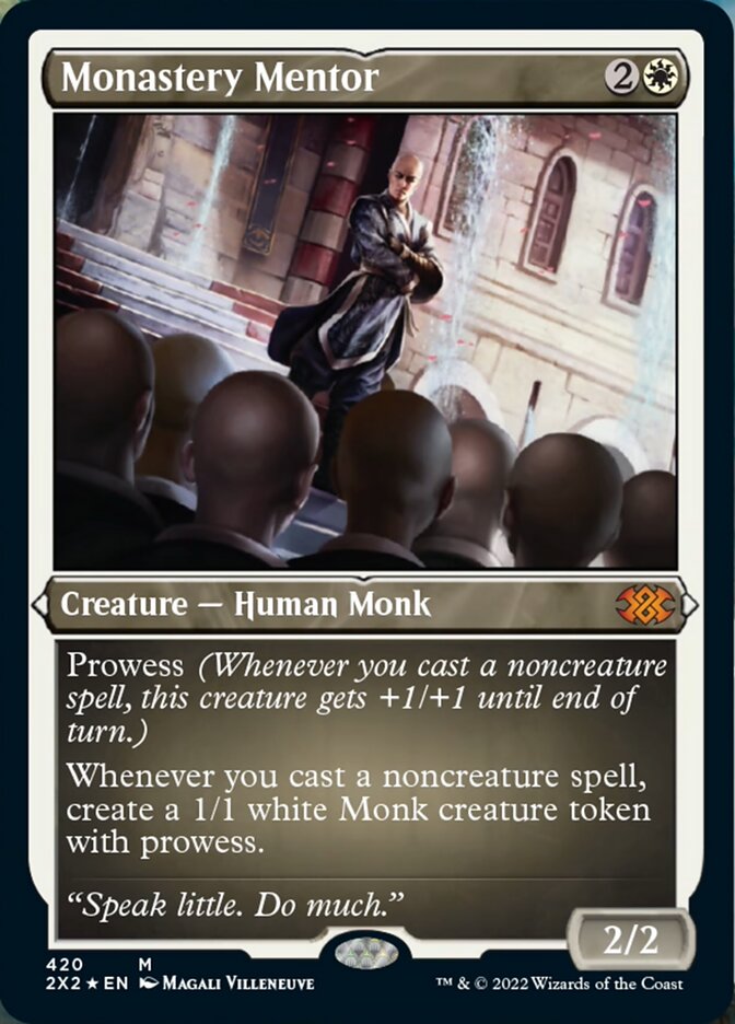 Monastery Mentor (Foil Etched) [Double Masters 2022] | Tabernacle Games