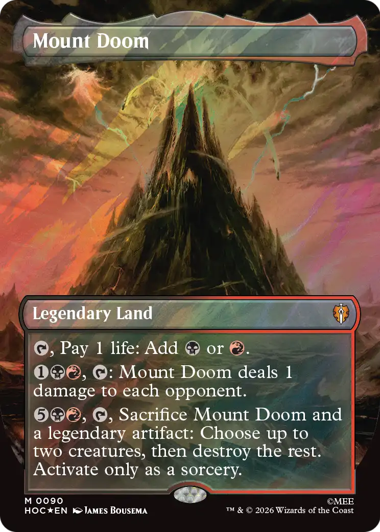 Mount Doom (Borderless) (Surge Foil) [The Hobbit: Eternal-Legal] | Tabernacle Games