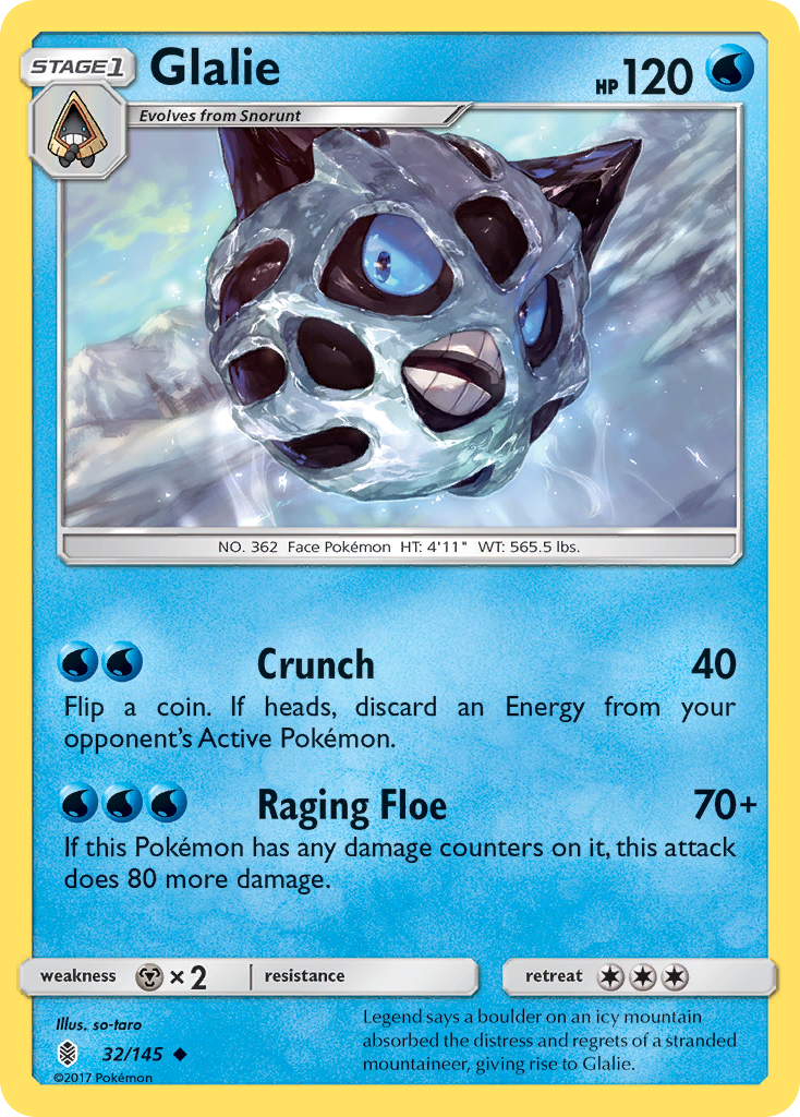 Glalie (32/145) [Sun & Moon: Guardians Rising] | Tabernacle Games