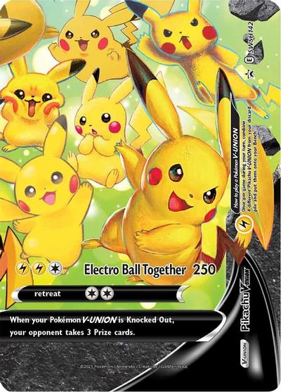 Pikachu V-UNION (SWSH142) (Celebrations) [Sword & Shield: Black Star Promos] | Tabernacle Games