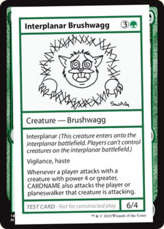 Interplanar Brushwagg (2021 Edition) [Mystery Booster Playtest Cards] | Tabernacle Games