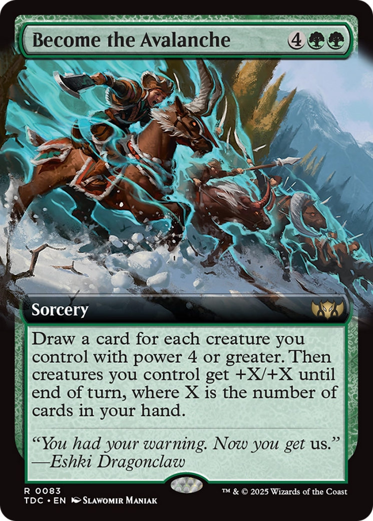 Become the Avalanche (Extended Art) [Tarkir: Dragonstorm Commander] | Tabernacle Games
