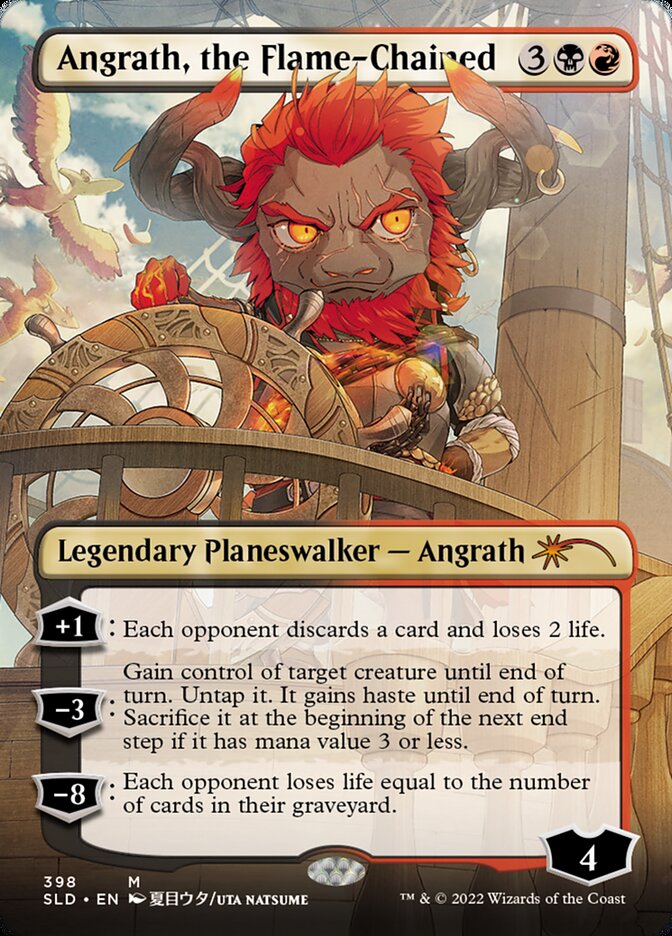 Angrath, the Flame-Chained (Borderless) [Secret Lair Drop Series] | Tabernacle Games