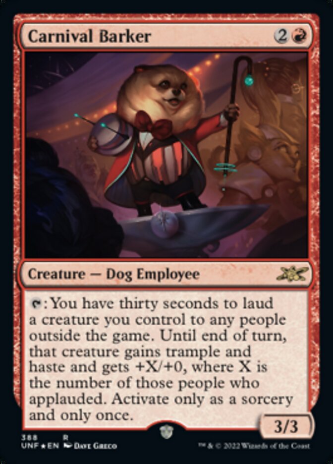 Carnival Barker (Galaxy Foil) [Unfinity] | Tabernacle Games