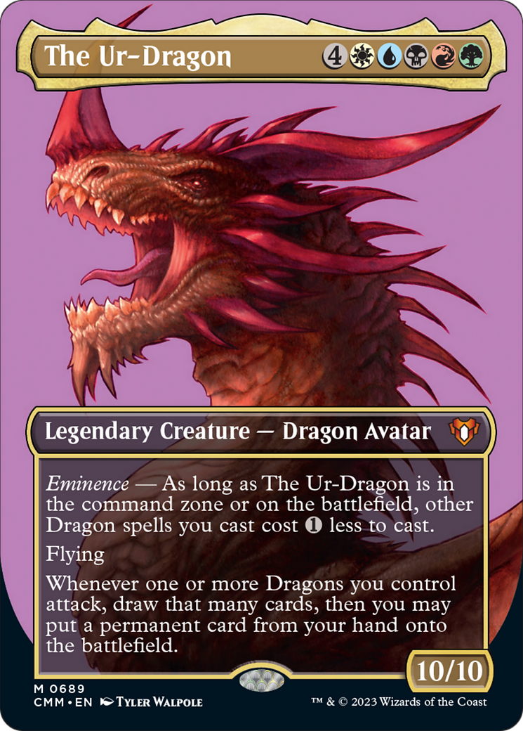 The Ur-Dragon (Borderless Profile) [Commander Masters] | Tabernacle Games