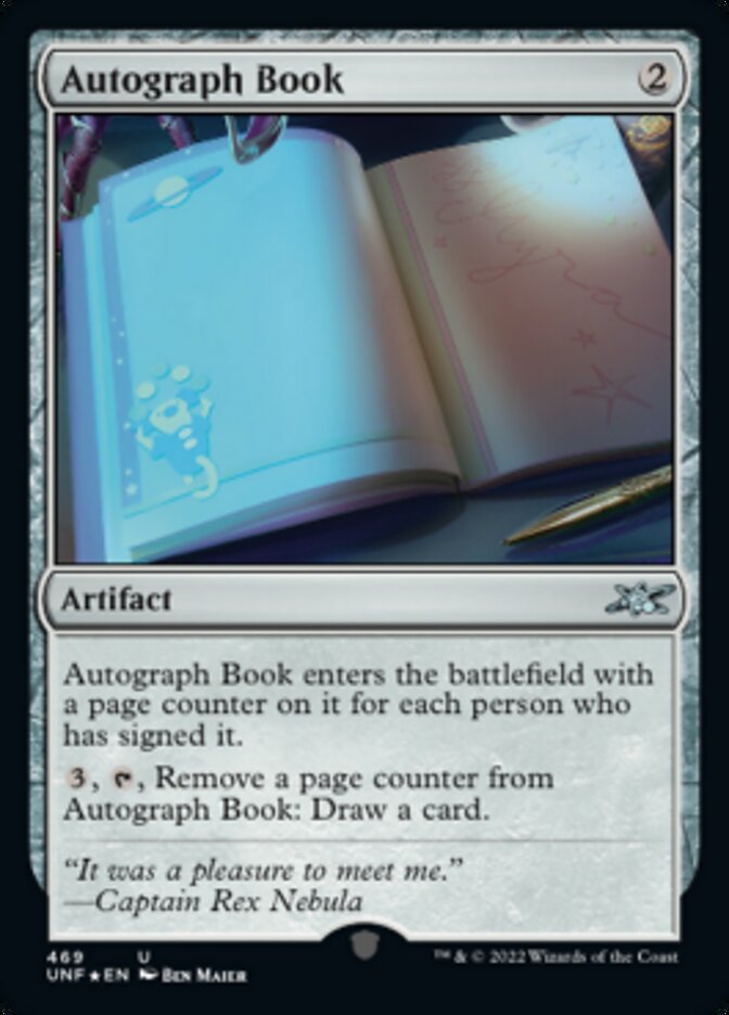 Autograph Book (Galaxy Foil) [Unfinity] | Tabernacle Games