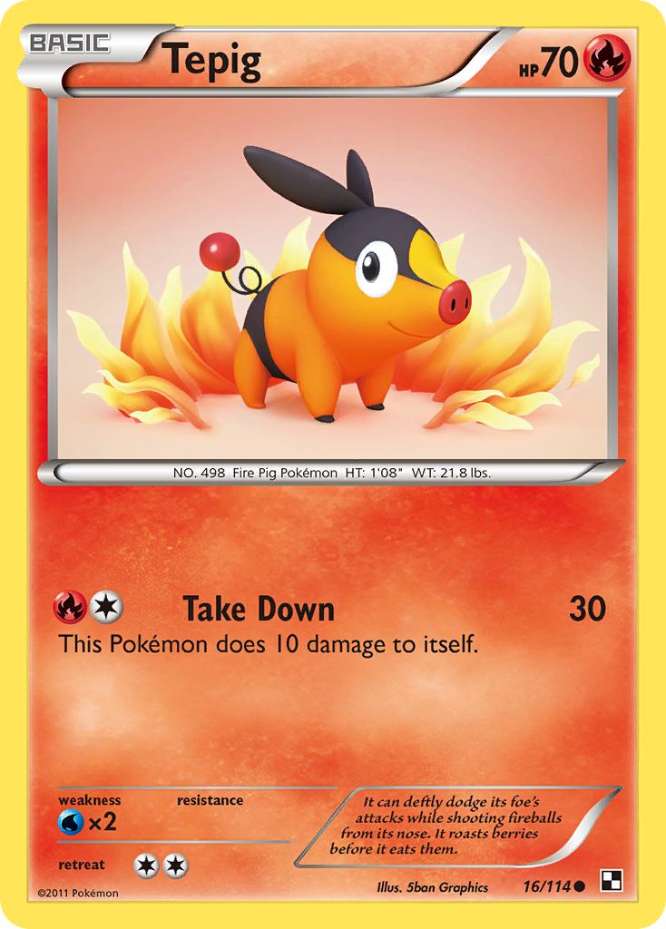 Tepig (16/114) [Black & White: Base Set] | Tabernacle Games