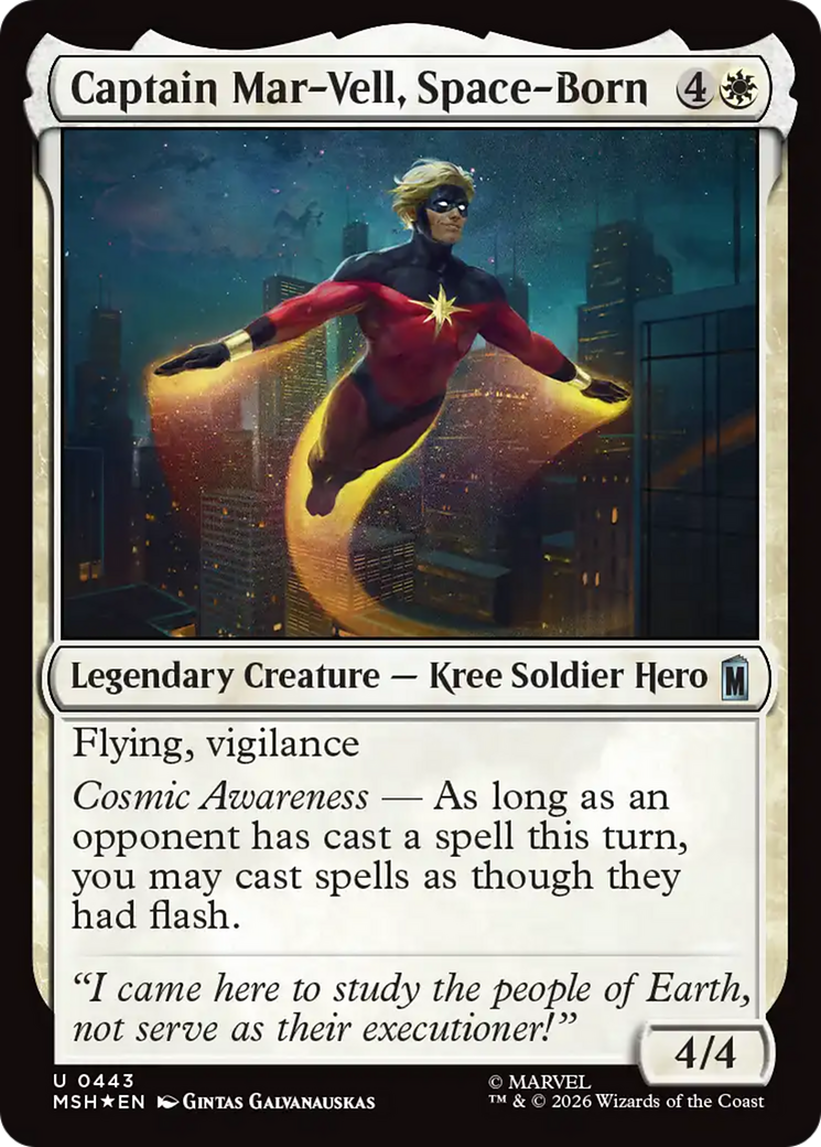 Captain Mar-Vell, Space-Born (Surge Foil) [Marvel Super Heroes] | Tabernacle Games