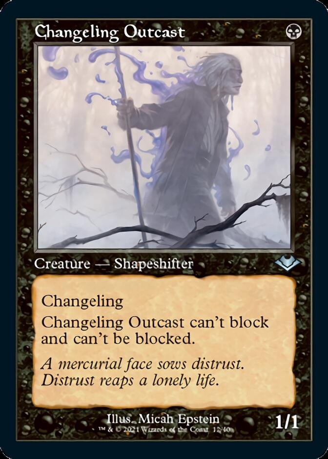 Changeling Outcast (Retro Foil Etched) [Modern Horizons] | Tabernacle Games