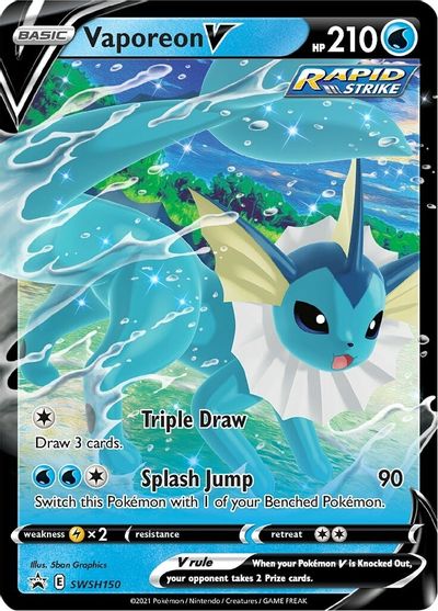 Vaporeon V (SWSH150) [Sword & Shield: Black Star Promos] | Tabernacle Games