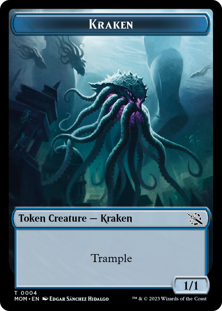 Treasure (20) // Kraken Double-Sided Token [March of the Machine Tokens] | Tabernacle Games