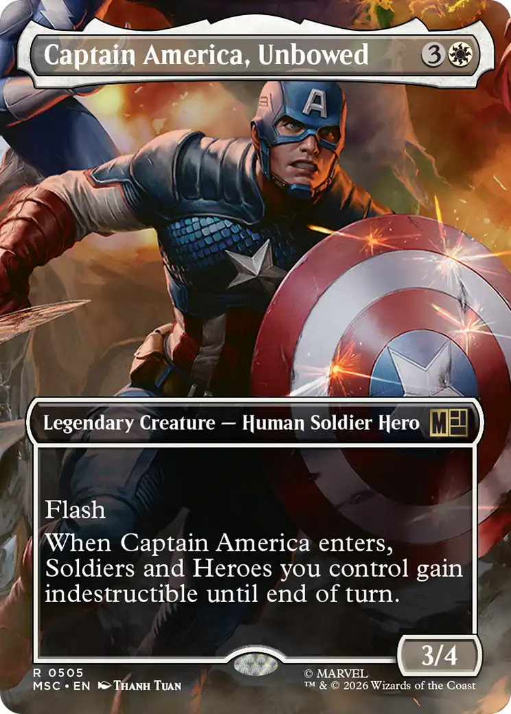 Captain America, Unbowed (Borderless) [Marvel Super Heroes Commander] | Tabernacle Games