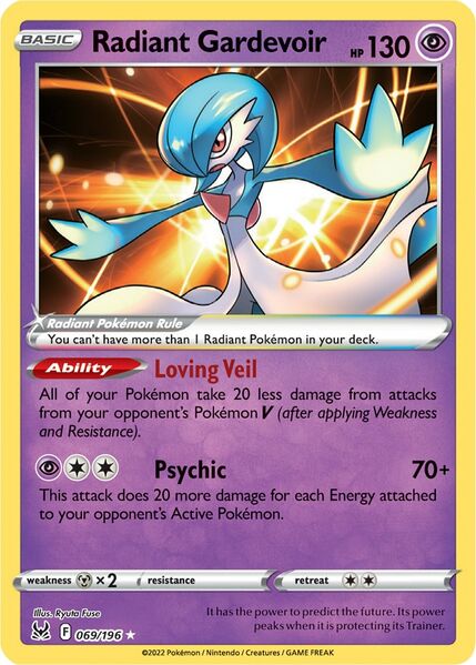 Radiant Gardevoir (069/196) [Prize Pack Series Three] | Tabernacle Games