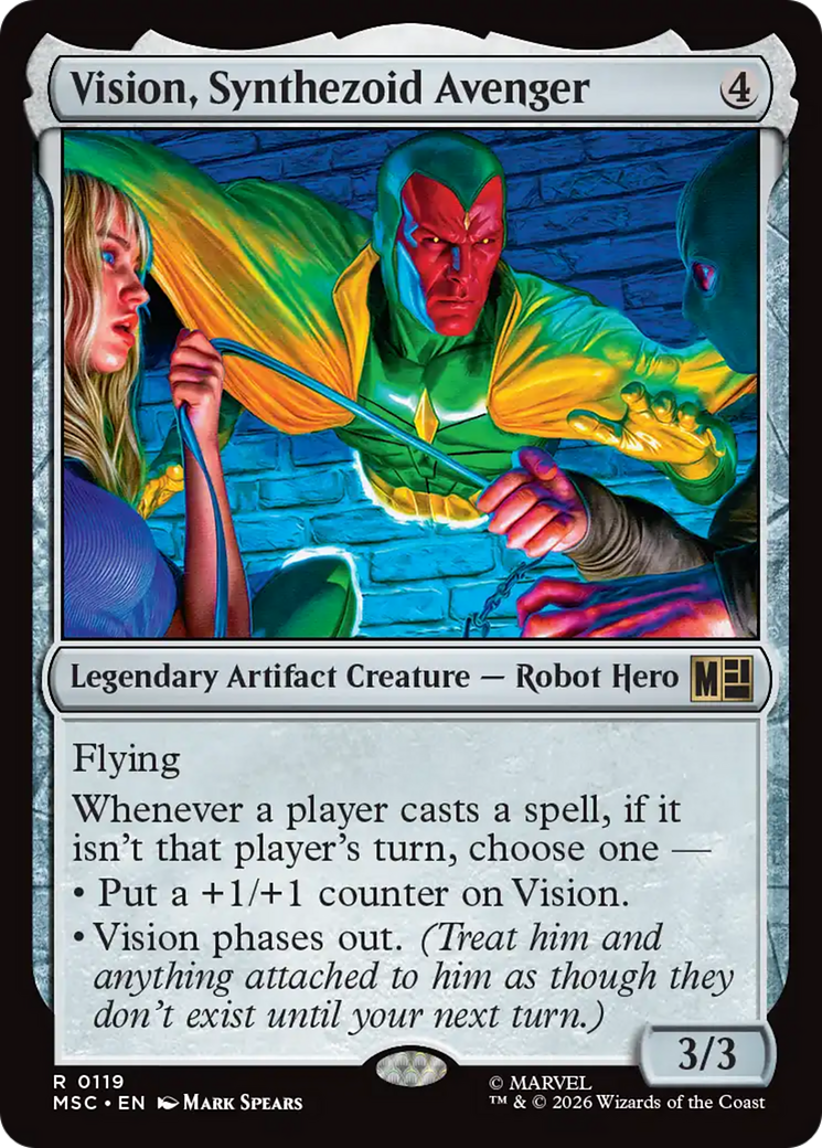 Vision, Synthezoid Avenger (Surge Foil) [Marvel Super Heroes Commander] | Tabernacle Games