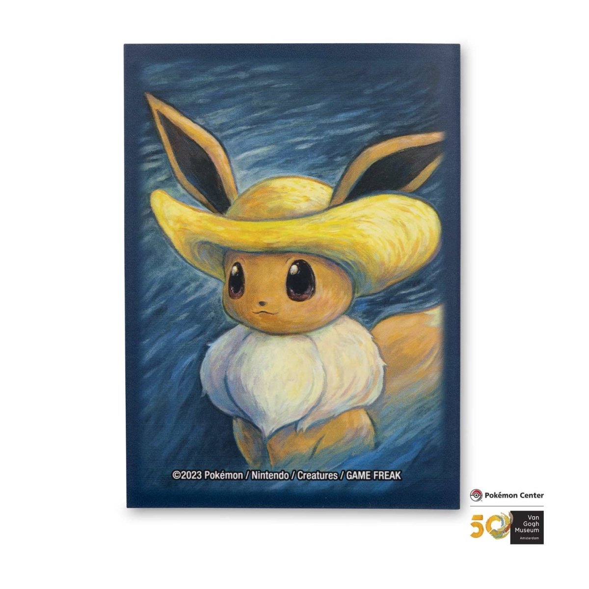 Pokémon Center × Van Gogh Museum: Eevee Inspired by Self-Portrait with Straw Hat Card Sleeves (65 Sleeves) | Tabernacle Games