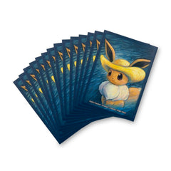 Pokémon Center × Van Gogh Museum: Eevee Inspired by Self-Portrait with Straw Hat Card Sleeves (65 Sleeves) | Tabernacle Games