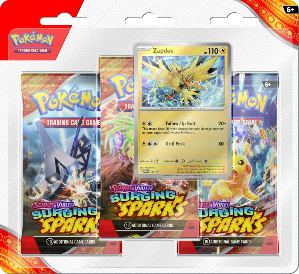 Surging Sparks Three Booster Blister | Tabernacle Games