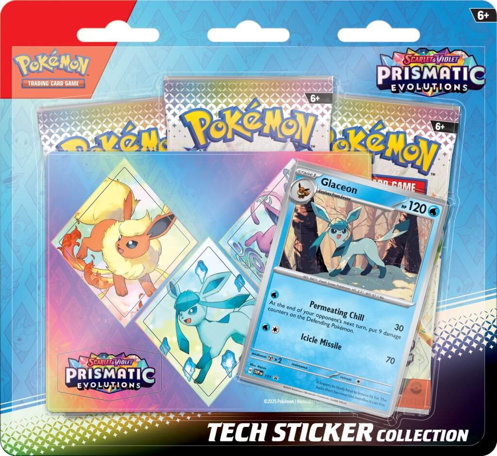 Prismatic Evolutions Tech Sticker Collection [PREORDER 17 JAN 2025] | Tabernacle Games