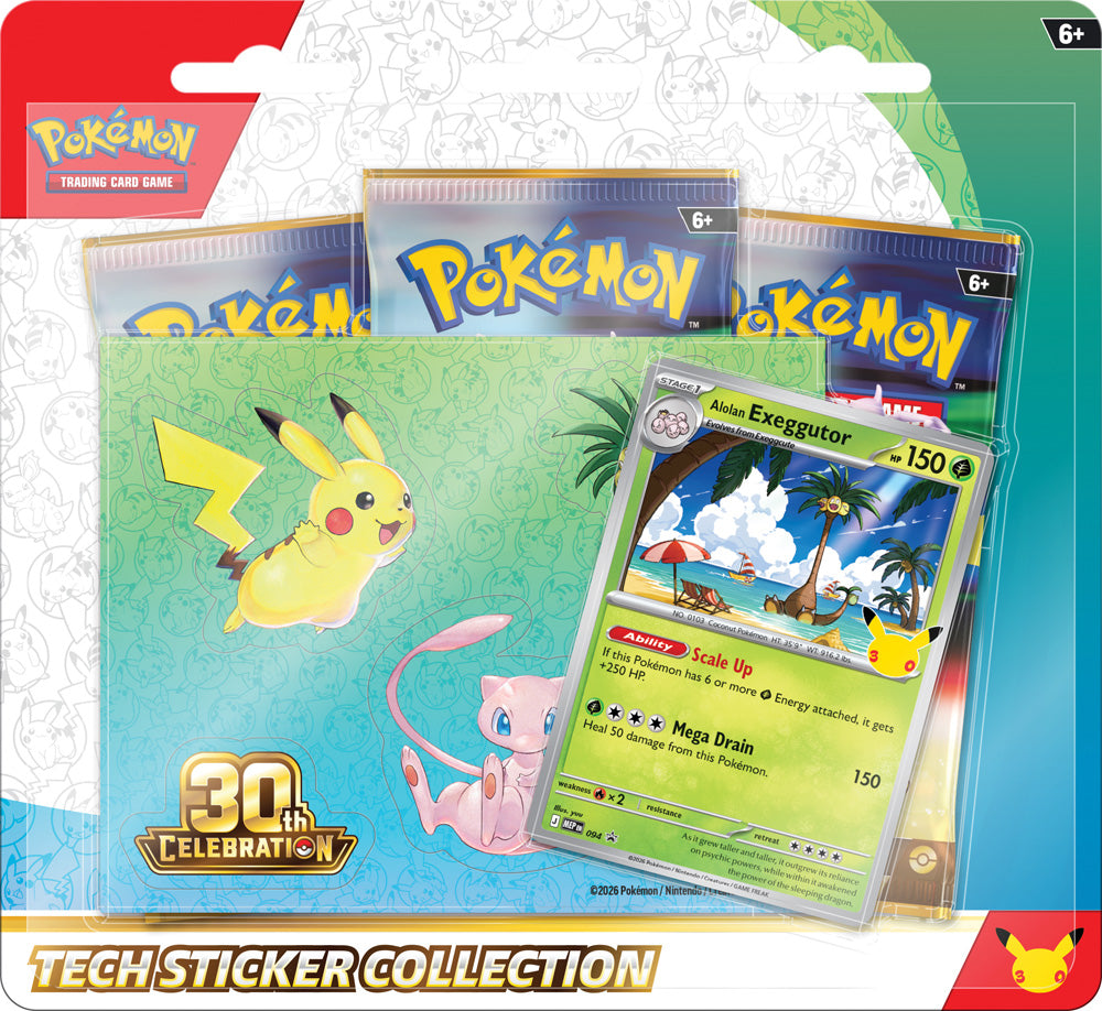 [LIMIT ONE PER PERSON | PREORDER 16 SEP] 30th Celebration Tech Sticker Collection - Alolan Exeggutor | Tabernacle Games