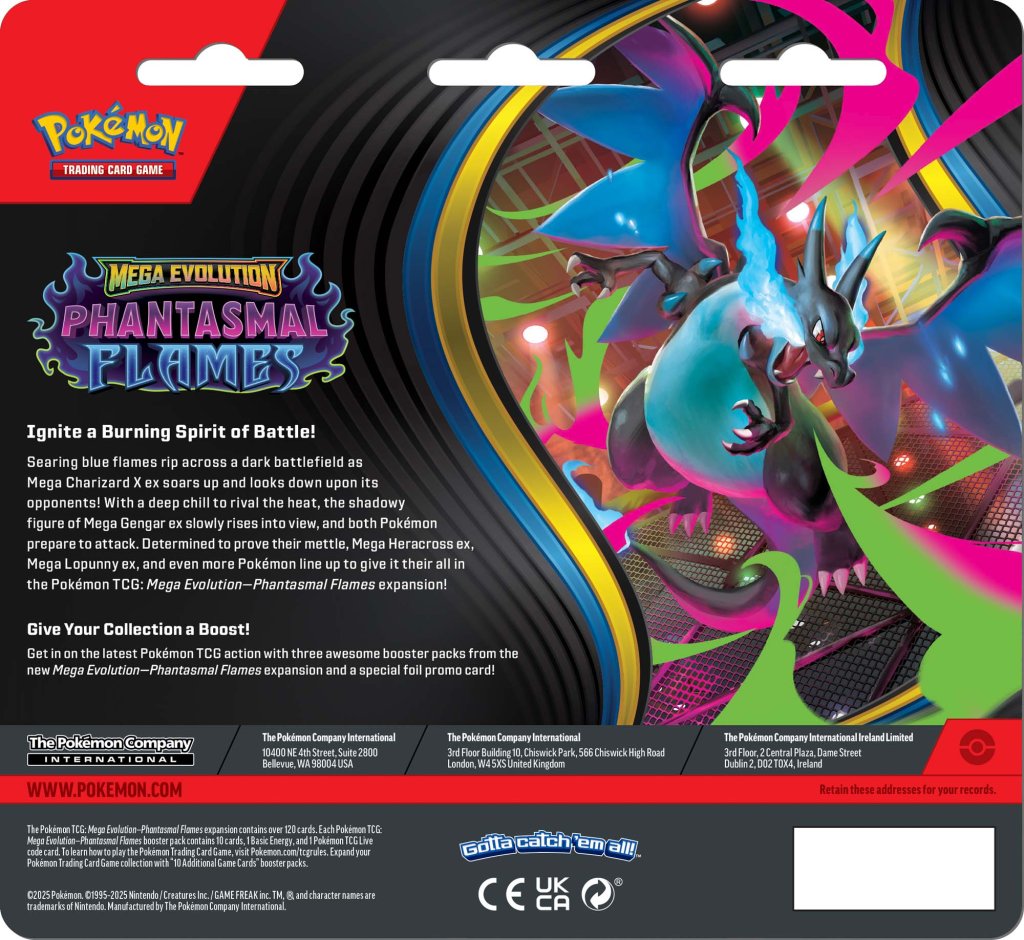 Pokemon TCG: Mega Evolution - Phantasmal Flames Three Booster Blister - weavile | Tabernacle Games