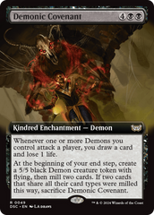 Demonic Covenant (Extended Art) [Duskmourn: House of Horror Commander] | Tabernacle Games