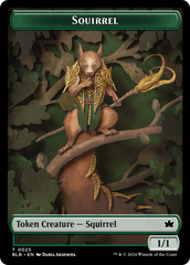 Squirrel // Darkstar Augur Double-Sided Token [Bloomburrow Tokens] | Tabernacle Games