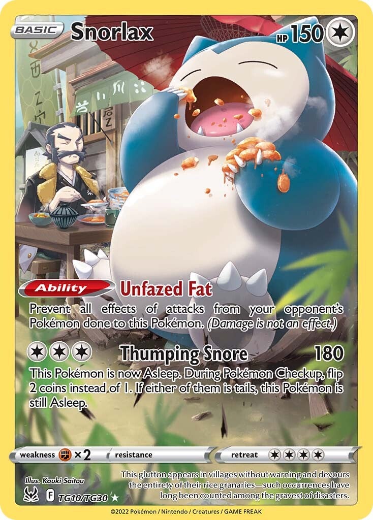 Snorlax (TG10/TG30) [Sword & Shield: Lost Origin] | Tabernacle Games