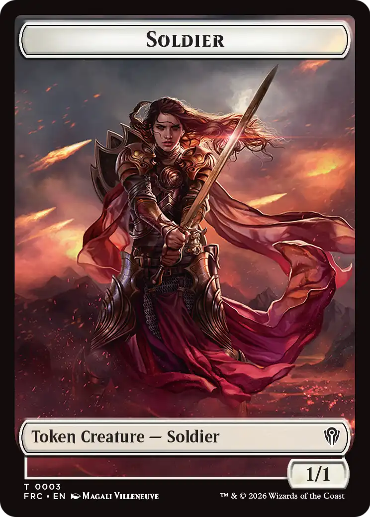 Soldier // Shark Double-Sided Token [Reality Fracture Commander Tokens] | Tabernacle Games