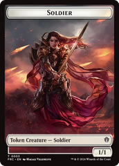 Soldier // Shark Double-Sided Token [Reality Fracture Commander Tokens] | Tabernacle Games