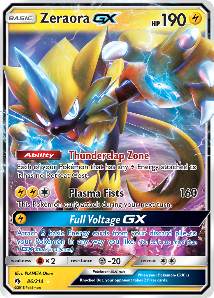 Zeraora GX (86/214) [Sun & Moon: Lost Thunder] | Tabernacle Games