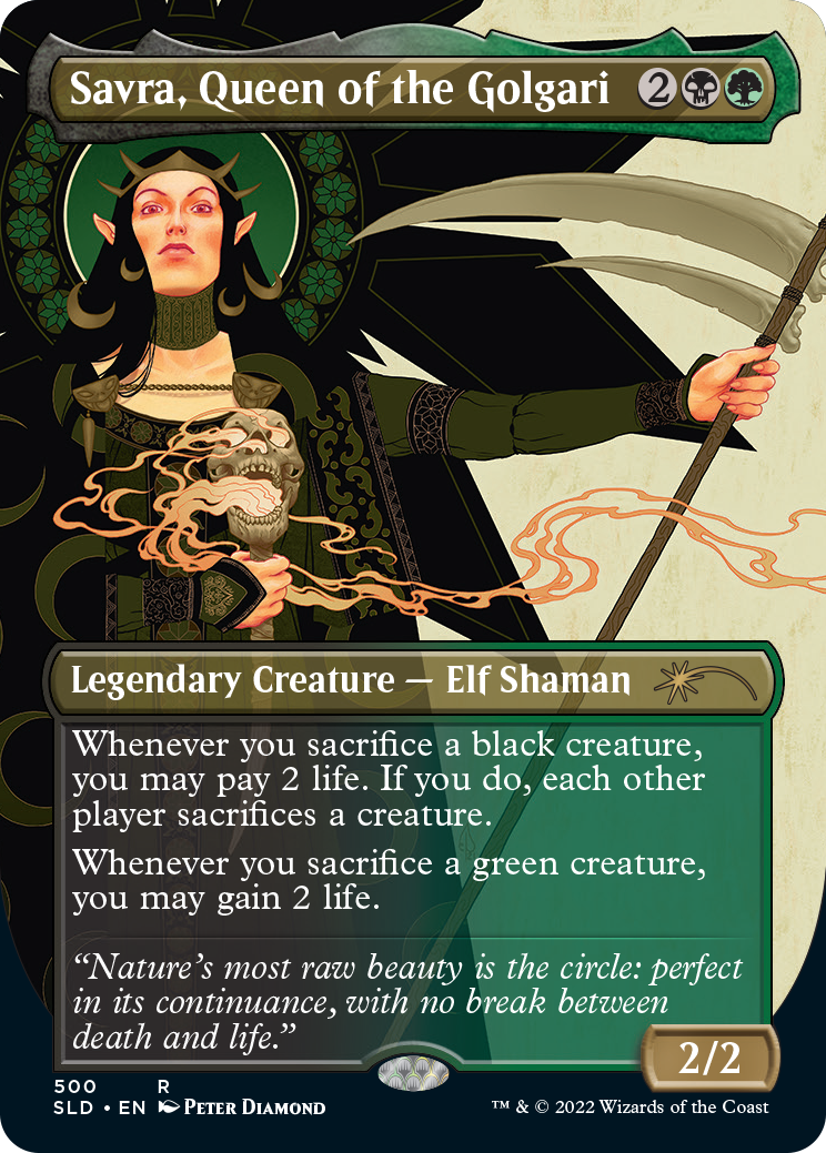 Savra, Queen of the Golgari (Borderless) [Secret Lair Drop Series] | Tabernacle Games