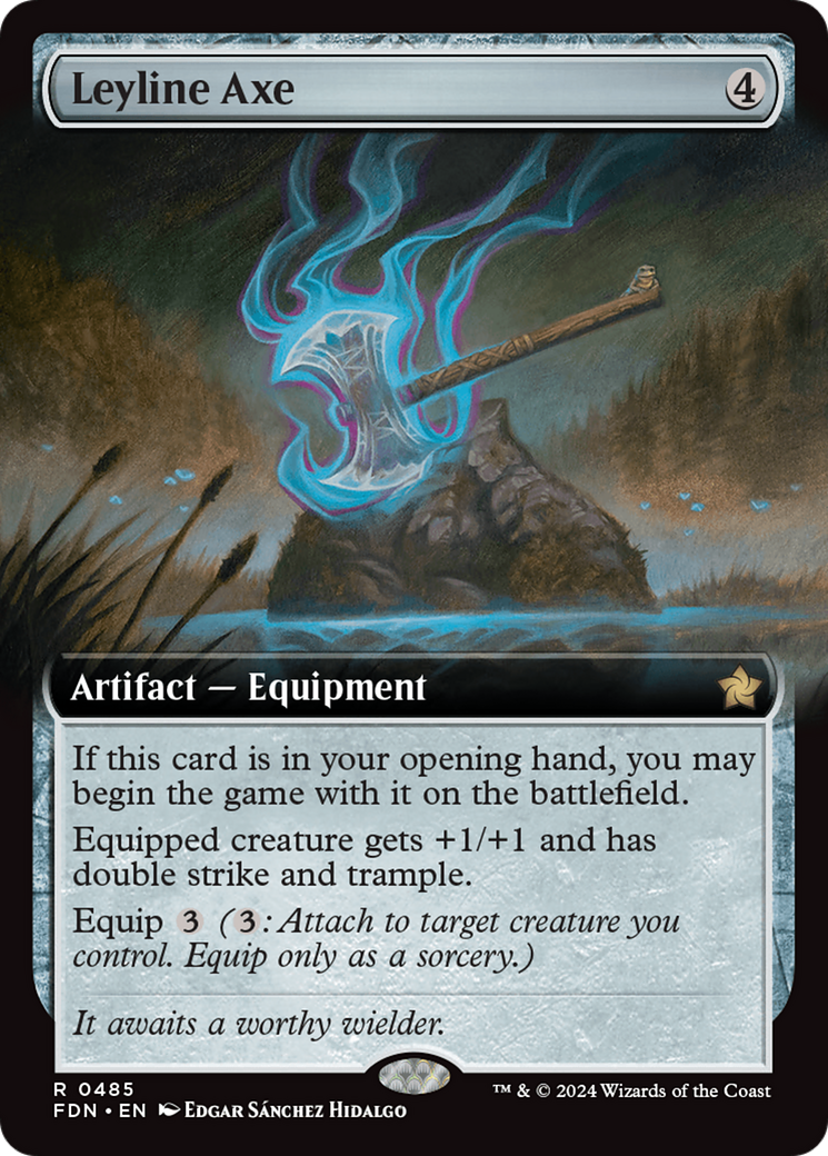 Leyline Axe (Extended Art) [Foundations] | Tabernacle Games