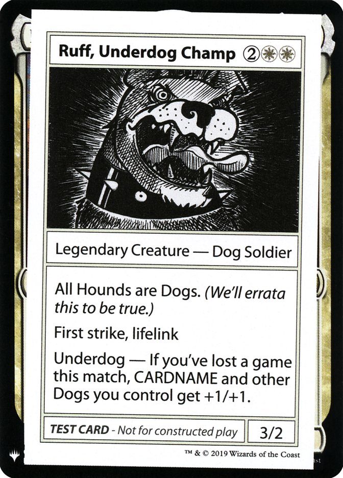 Ruff, Underdog Champ [Mystery Booster Playtest Cards] | Tabernacle Games