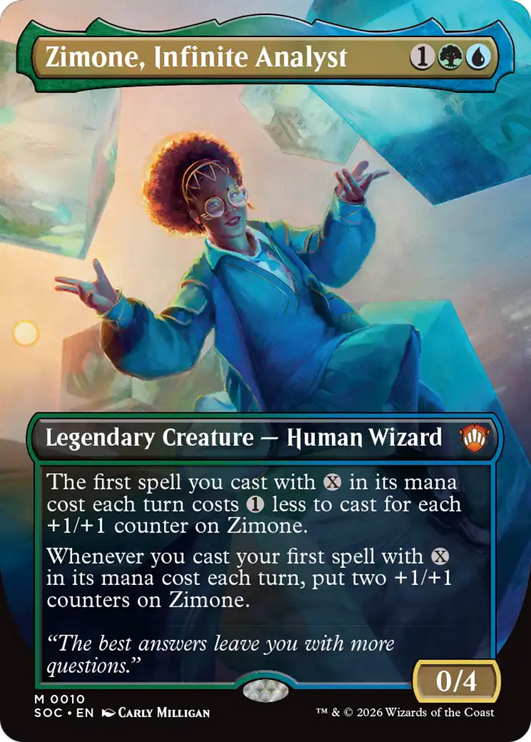 Zimone, Infinite Analyst (Borderless) [Secrets of Strixhaven Commander] | Tabernacle Games