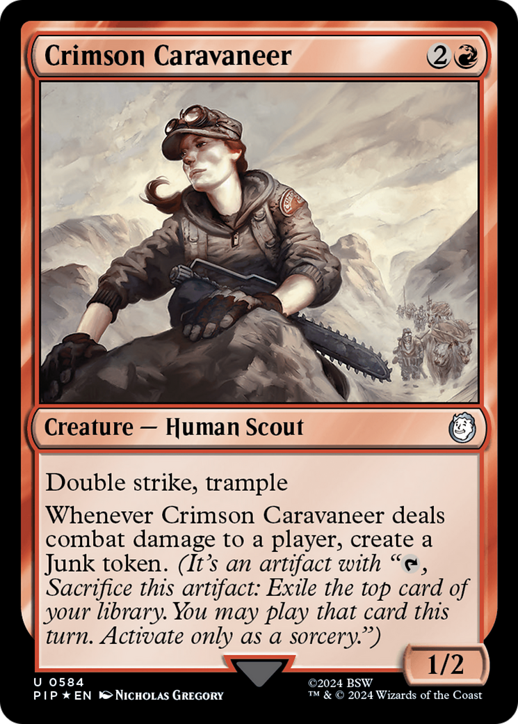 Crimson Caravaneer (Surge Foil) [Fallout] | Tabernacle Games