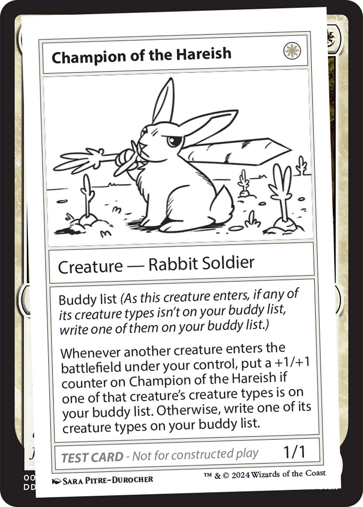 Champion of the Hareish [Mystery Booster 2 Playtest Cards] | Tabernacle Games