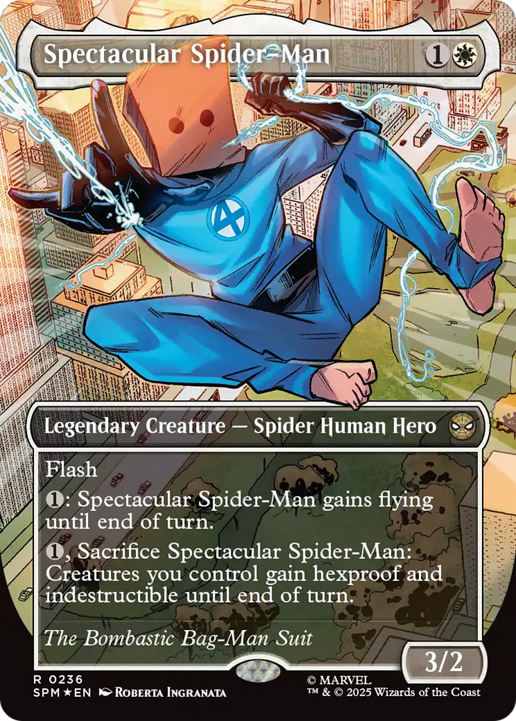 Spectacular Spider-Man (0236) (Borderless) (Textured Foil) [Marvel's Spider-Man] | Tabernacle Games