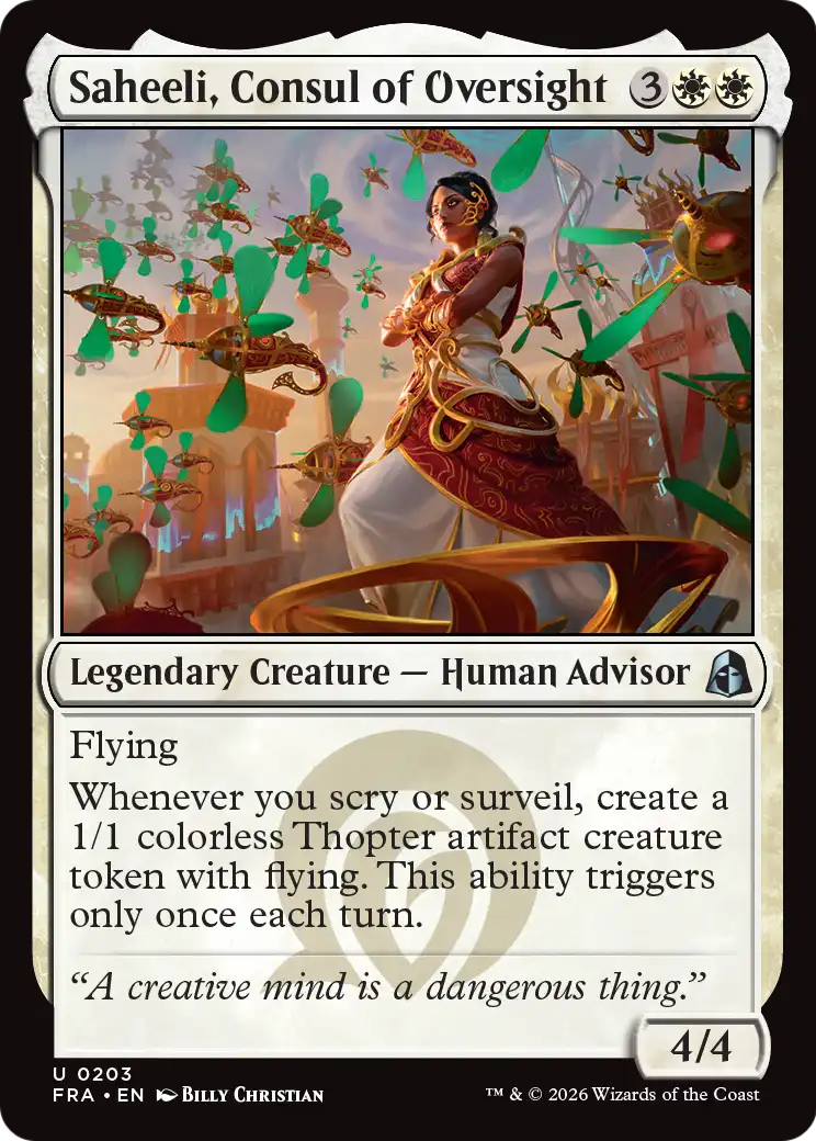 Saheeli, Consul of Oversight [Reality Fracture] | Tabernacle Games