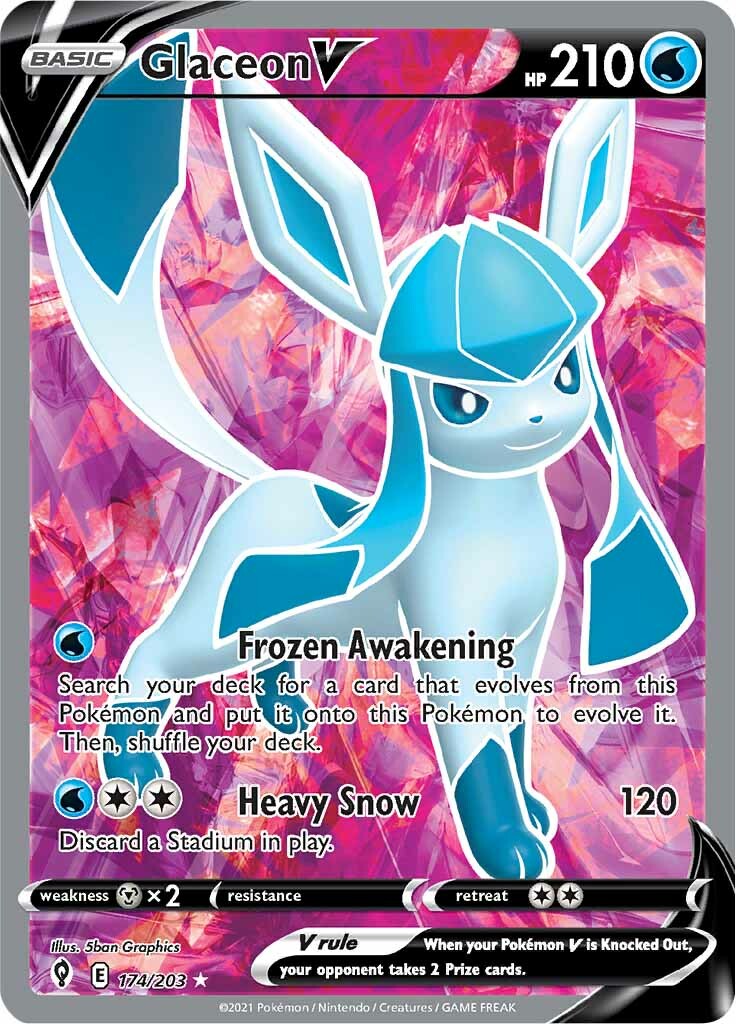 Glaceon V (174/203) [Sword & Shield: Evolving Skies] | Tabernacle Games