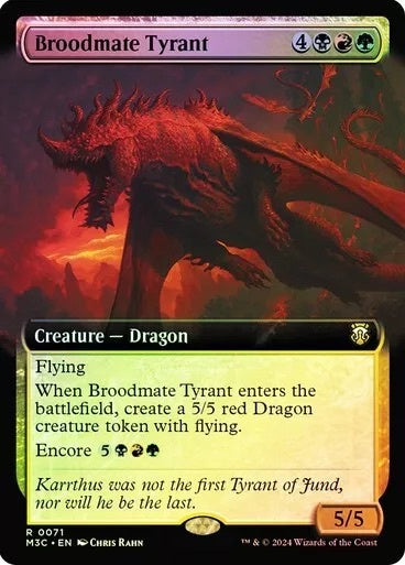 Broodmate Tyrant (Extended Art) (Ripple Foil) [Modern Horizons 3 Commander] | Tabernacle Games