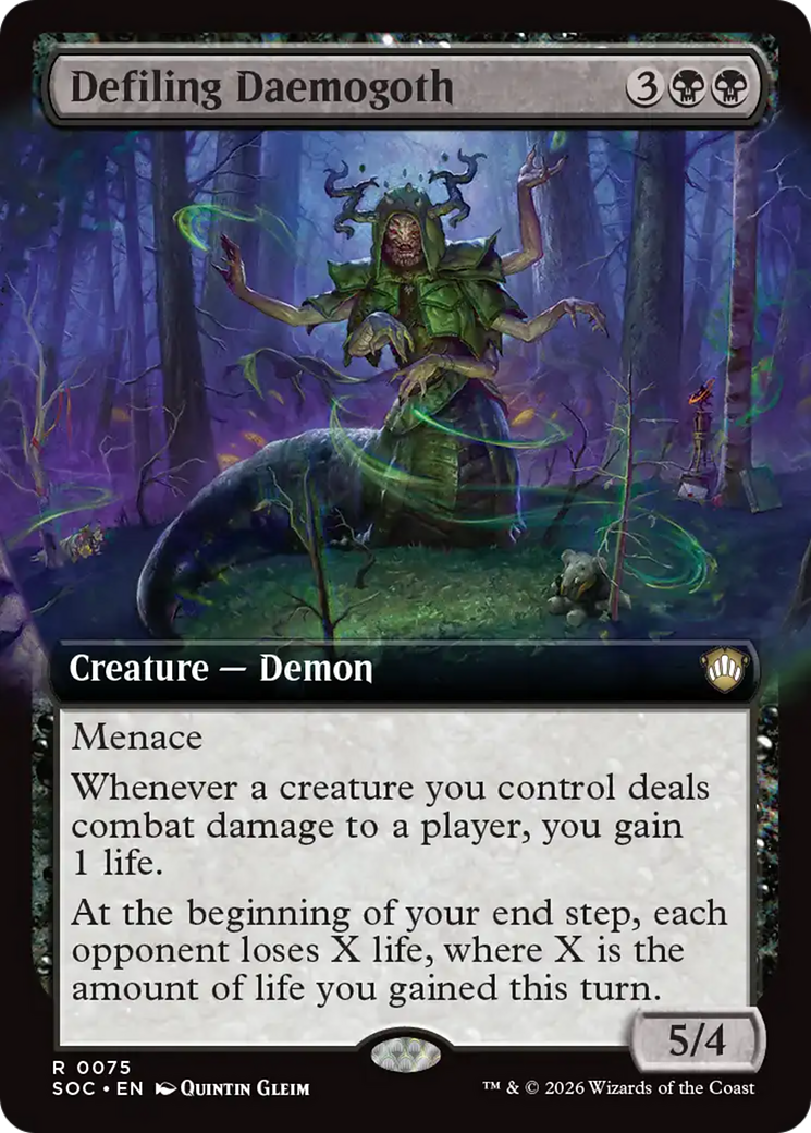 Defiling Daemogoth (Extended Art) [Secrets of Strixhaven Commander] | Tabernacle Games