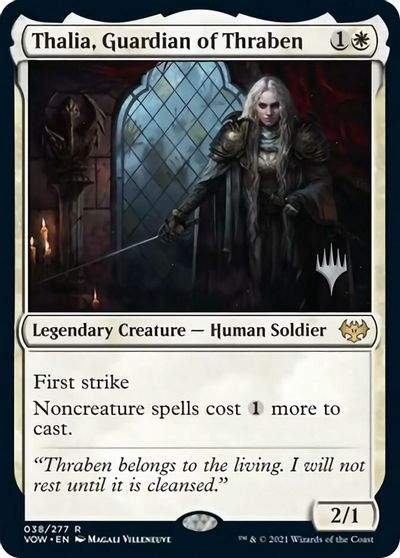 Thalia, Guardian of Thraben (Promo Pack) [Innistrad: Crimson Vow Promos] | Tabernacle Games