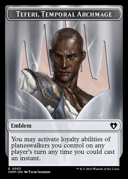 Elemental (0024) // Emblem - Teferi, Temporal Archmage Double-Sided Token [Commander Masters Tokens] | Tabernacle Games