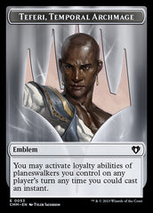 Elemental (0024) // Emblem - Teferi, Temporal Archmage Double-Sided Token [Commander Masters Tokens] | Tabernacle Games