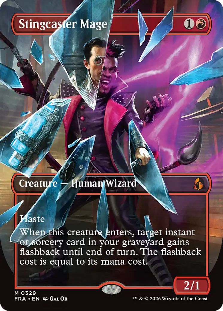 Stingcaster Mage (Borderless) [Reality Fracture] | Tabernacle Games