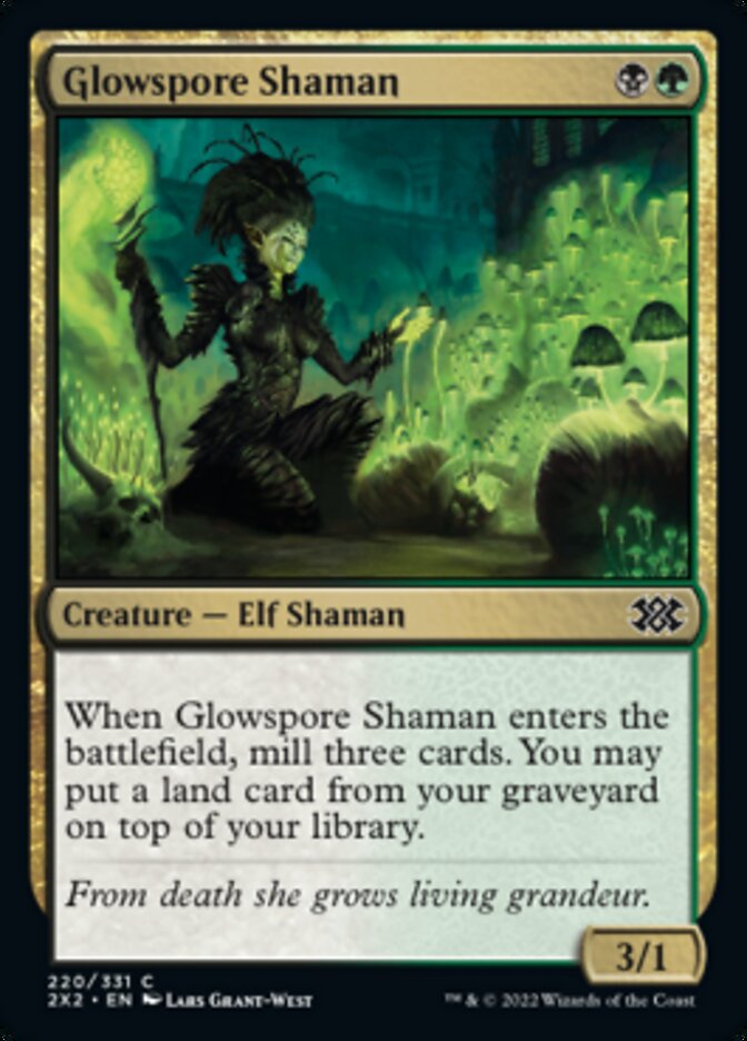 Glowspore Shaman [Double Masters 2022] | Tabernacle Games