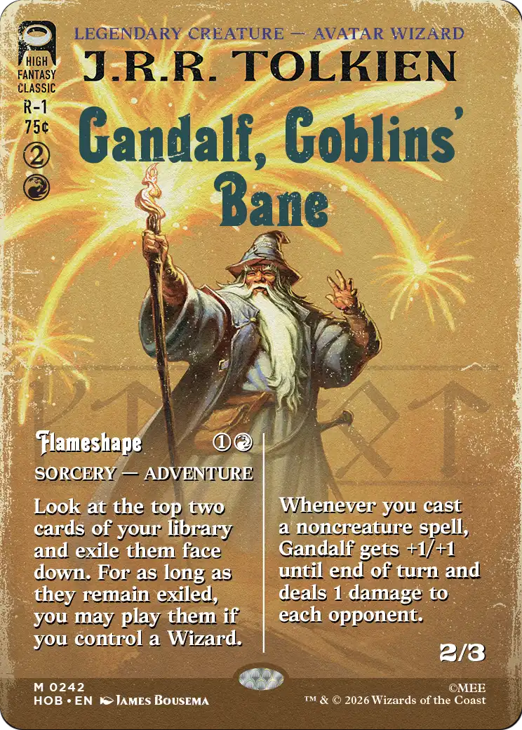Gandalf, Goblins' Bane (Borderless) [The Hobbit] | Tabernacle Games
