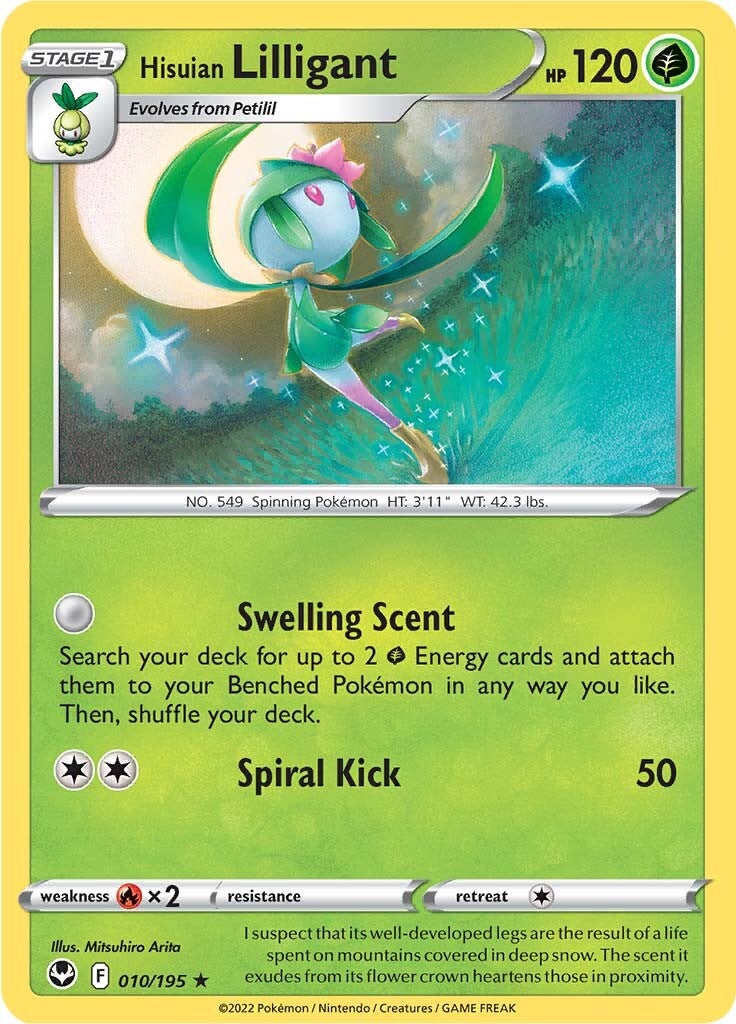 Hisuian Lilligant (010/195) [Sword & Shield: Silver Tempest] | Tabernacle Games