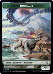 Soldier // Dinosaur Double-Sided Token [March of the Machine Tokens] | Tabernacle Games